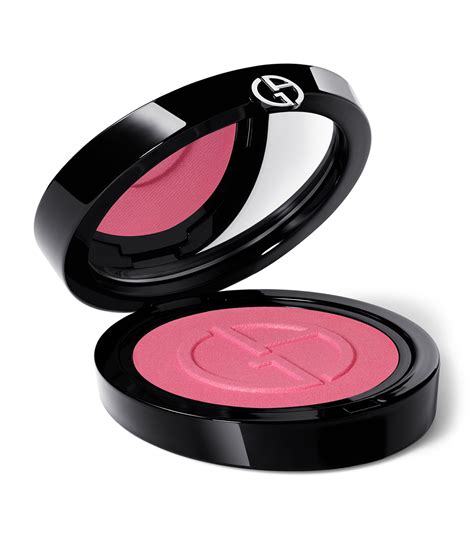 armani blushes.